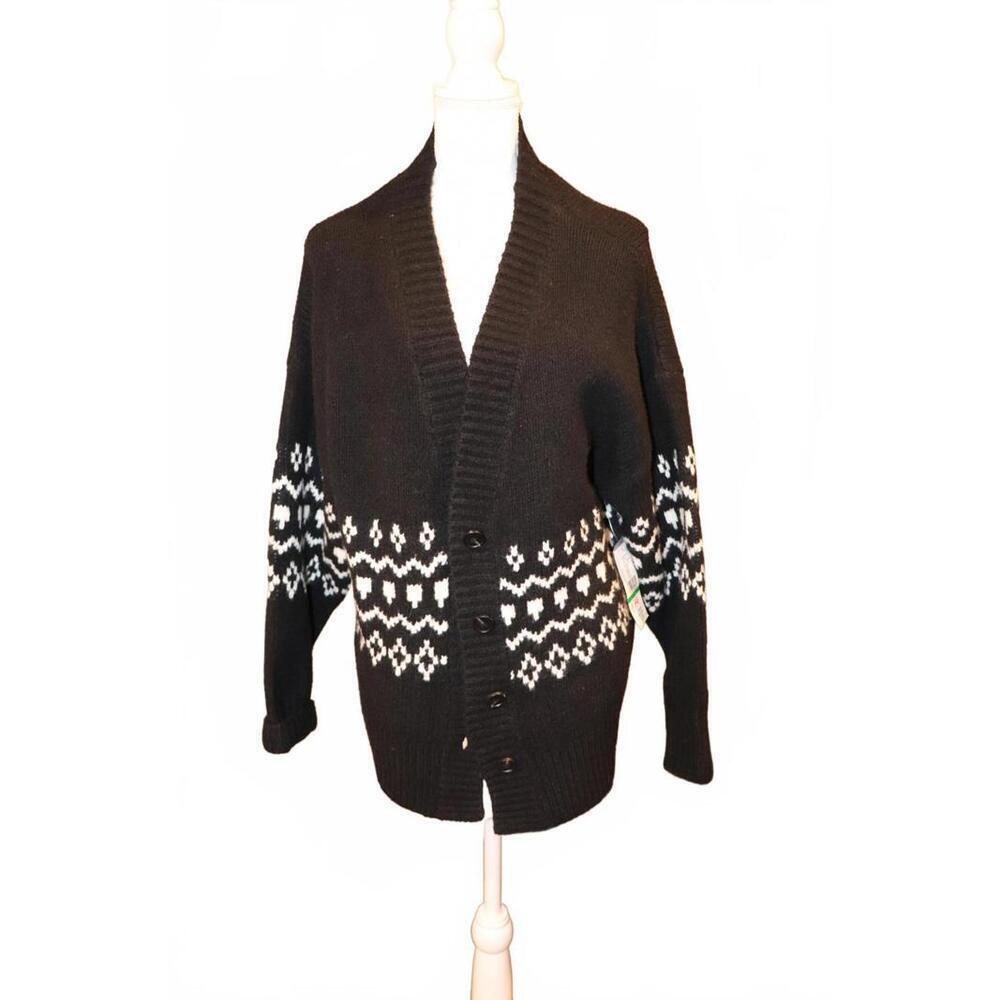 Karen Kane Black and White Patterned Women's Cardigan, Large NWT